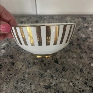 Ciroa Luxe Porcelain Bowl with Gold Accent